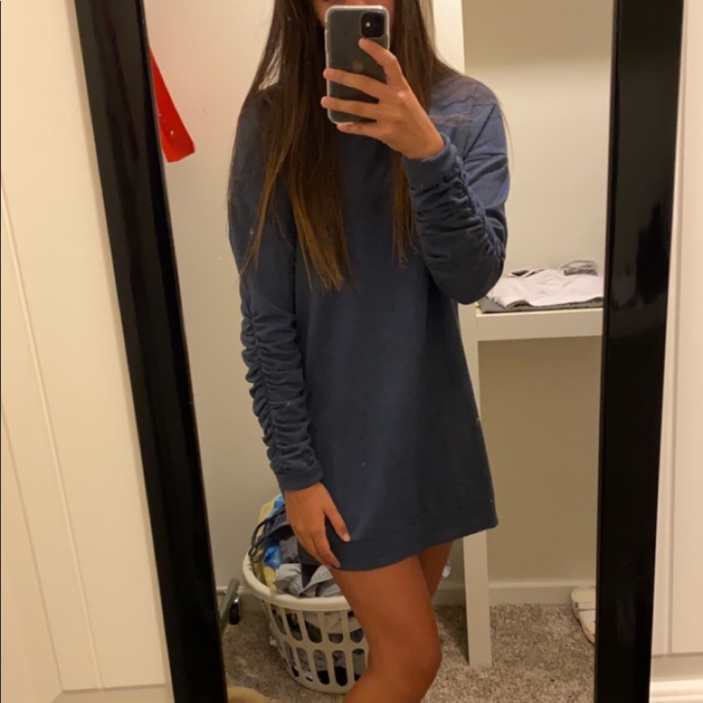 Navy long sleeve dress - Picture 2 of 4